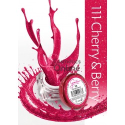 Gel uv Semilac Geltaq color 111 Rosu cu sclipici Cherry Berry 5 ml + 1 pigment color Neon Cadou